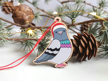Load image into Gallery viewer, The Pigeon of Pride Christmas Ornament - Little Wooden Decoration