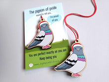Load image into Gallery viewer, The Pigeon of Pride Christmas Ornament - Little Wooden Decoration