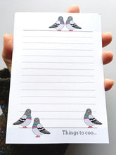 Load image into Gallery viewer, Pigeon A6 Notepad - Things To Coo