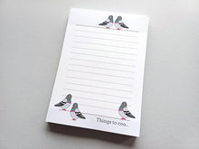 Load image into Gallery viewer, Pigeon A6 Notepad - Things To Coo