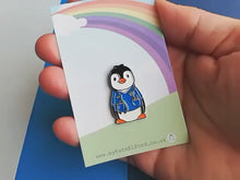 Load and play video in Gallery viewer, Penguin nurse enamel pin, medical penguin brooch. Boo the penguin care giver, nursing, carer
