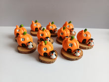 Load image into Gallery viewer, Tiny pumpkin house and penguin
