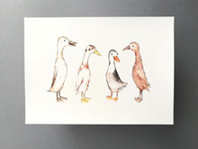 Load image into Gallery viewer, Indian runner ducks print
