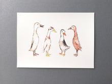 Load image into Gallery viewer, Indian runner ducks print