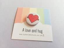 Load image into Gallery viewer, Love and hug badge