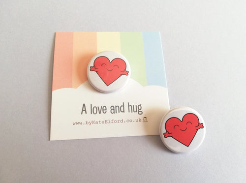 Love and hug badge