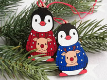 Load image into Gallery viewer, Penguin Christmas jumper decoration
