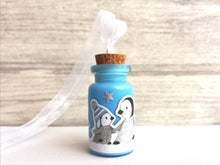 Load image into Gallery viewer, Blue Christmas penguin bottles