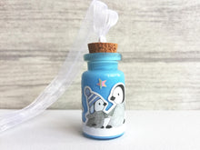 Load image into Gallery viewer, Blue Christmas penguin bottles
