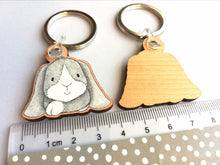 Load image into Gallery viewer, Wooden rabbit keyring
