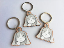 Load image into Gallery viewer, Wooden rabbit keyring
