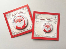 Load image into Gallery viewer, Christmas badge. Dear Santa I can explain. Father Christmas pin button. Funny gift