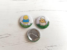Load image into Gallery viewer, Chick button badges
