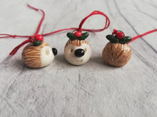Load image into Gallery viewer, Cute little pottery ornaments, Christmas pudding, tree ornaments
