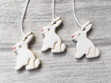 Load image into Gallery viewer, Cute white rabbit pottery ornaments