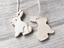 Load image into Gallery viewer, Pottery rabbit ornament