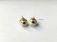 Load image into Gallery viewer, Small dainty hedgehog earrings