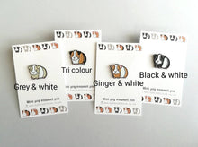 Load image into Gallery viewer, Mini pig enamel pins, cute guinea pig pins, grey, white, tri colour, ginger and black. Cavy gift