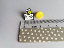 Load image into Gallery viewer, Tiny be kind, bee enamel pin
