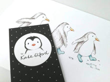 Load image into Gallery viewer, Penguin print by Kate Elford