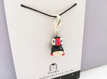 Load image into Gallery viewer, Tiny pottery puffin, cute puffin charm