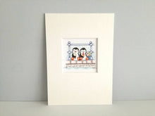 Load image into Gallery viewer, Seaside print, ice lolly, ice cream, penguins picture 'Beside the seaside' in a 7x5 inch white mount/mat, unframed