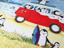 Load image into Gallery viewer, Day at the beach camper van unframed print