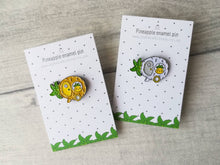 Load image into Gallery viewer, White pineapple caravan enamel pin, pineapple badge, cute pins, soft enamel brooch pins, yellow enamel badges