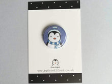 Load image into Gallery viewer, Penguin in hat and scarf badge
