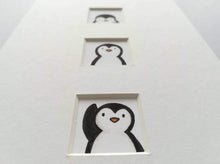 Load image into Gallery viewer, Waving penguin print, cute little penguin picture
