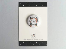 Load image into Gallery viewer, Mini tortoiseshell cat illustration button badge
