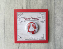 Load image into Gallery viewer, Mini Christmas badges, stocking filler pin badge, penguin, cat, rat, guinea pig and hedgehog pin buttons