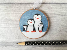 Load image into Gallery viewer, Cute Christmas penguin ornament