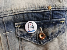 Load image into Gallery viewer, Little penguin and cup of tea badge