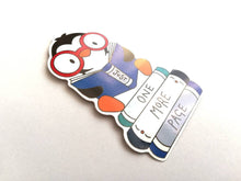 Load image into Gallery viewer, Penguin vinyl sticker, book penguin sticker, just one more page sticker, eco friendly
