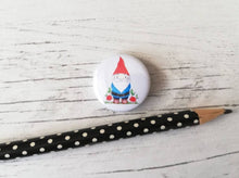 Load image into Gallery viewer, Mini garden gnome illustration button badge