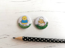 Load image into Gallery viewer, Easter chick badges, Easter egg hunt gifts