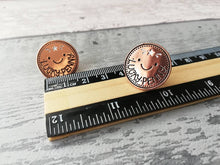 Load image into Gallery viewer, Lucky penny enamel pin, good luck enamel badge, enamel brooch pins, rose gold badges