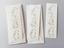 Load image into Gallery viewer, Penguin bookmark, page marker, bookmark gift, little penguin, blue and white bookmark