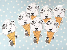 Load image into Gallery viewer, Penguin and ice creams stickers