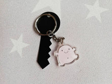 Load image into Gallery viewer, A little blob of happiness keyring, cute pink blob, positive key fob, friendship, supportive, recycled acrylic