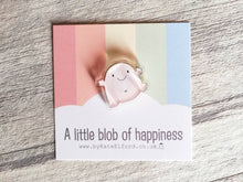 Load image into Gallery viewer, A little blob of happiness magnet, tiny recycled acrylic, mini cute pink blob, positive gift, friendship, supportive, care