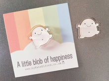 Load image into Gallery viewer, A little blob of happiness magnet, tiny recycled acrylic, mini cute pink blob, positive gift, friendship, supportive, care