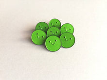 Load image into Gallery viewer, Pea of positivity enamel pin, cute green pea, positive enamel brooch, friendship, supportive enamel badges