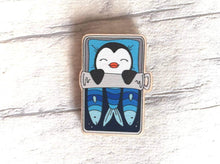 Load image into Gallery viewer, Penguin asleep in a sardine tin magnet