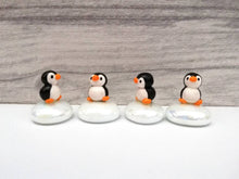 Load image into Gallery viewer, Miniature penguins, puffins and seals. Pottery and glass tiny ornament. Cute mini penguin, puffin or seal.