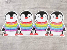 Load image into Gallery viewer, Cute rainbow penguin sticker