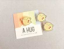 Load image into Gallery viewer, A hug magnet, cute mini positive fridge magnet, tiny, friendship, postable hug and love, supportive, recycled acrylic