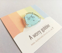 Load image into Gallery viewer, Worry gobbler magnet, tiny cute positive mini fridge magnet, friendship, anxiety eater, supportive, recycled acrylic