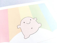 Load image into Gallery viewer, Happy stickers. A little blob of happiness vinyl sticker sheet, cute, positive happy, friendship, supportive stickers, planner, journal